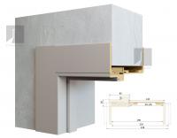 Добір телескоп 140х10мм у зборі з коробом компланарним колір 3PU 7047