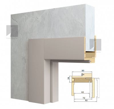 Погонаж дверTM PB МОНОкомпл ТЕЛ зар 45*Д/40 [ктм сосна мдф 80х37,лт80х35 2,5шт, л80х10 2,5шт](кмпл.), кмпл.