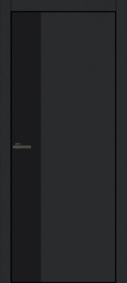 Полотно двер. ПВХ TM ОМіС 900мм FLAT 12V чорний браш торець BLK (з фрез. п/з 96/85), шт