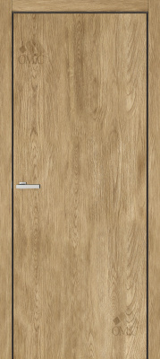 Полотно двер. ПВХ ТМ ОМіС 600мм FLAT 01B чорна кромка ABS 1мм (з фрез. п/з 96/85), шт