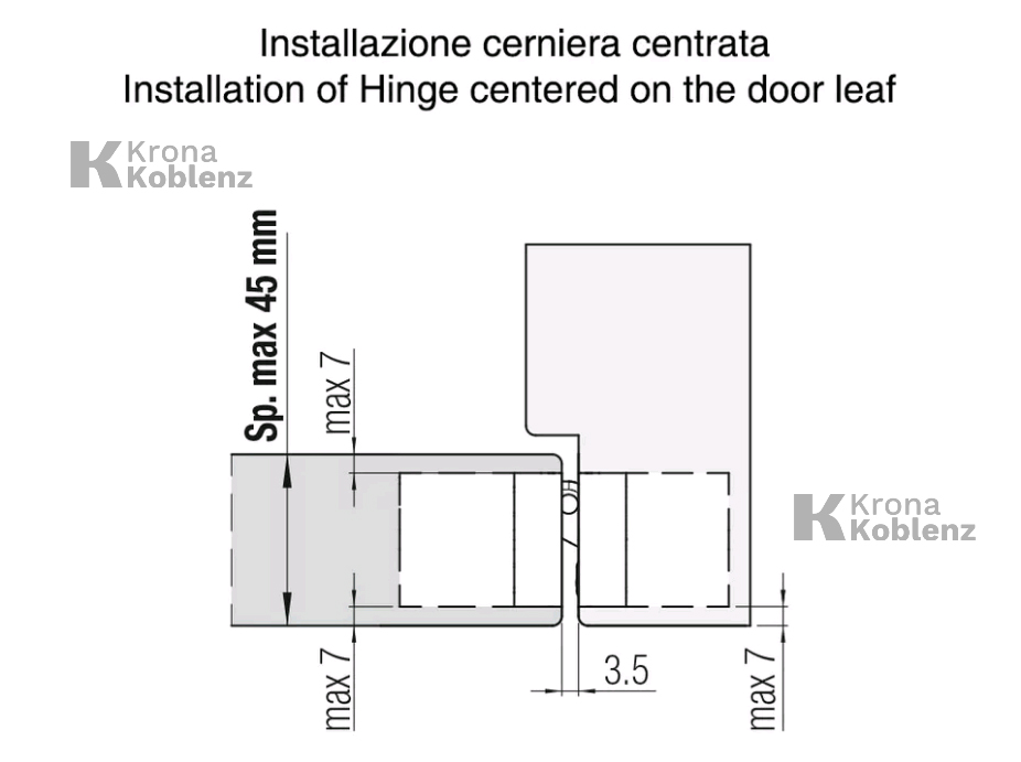 Прихована петля Koblenz ATOMIKA K 8000 HD, шт