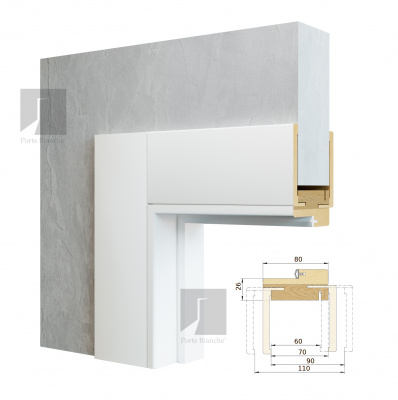 Короб двер. ТМ PB Г-под. комплан. ТЕЛЕСКОП [сосна мдф] Д/40 2045х80х37мм з ущ. заріз 45* (кмпл.), кмпл.