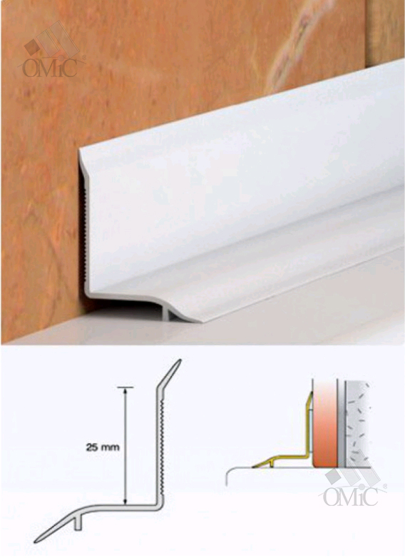 Плінтус ТМ ОМіС для ванної кімнати 1,85м, шт