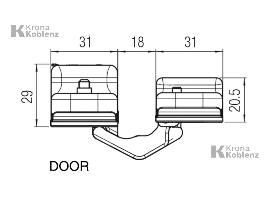 Прихована петля Koblenz ATOMIKA K 8000 HD, шт