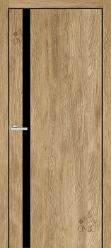 Дверне полотно FLAT ПВХ 02 BG (чорне скло) чорна кромка ABS 1мм, шт