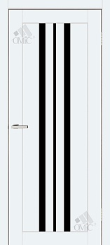 Дверне полотно Lego 55 (чорне скло) 40мм ПВХ   врізка під замок, шт