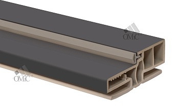 Короб TM ОМіС ТЕЛЕСКОП копланар пластик Д40 Г-обр з ущ. 90мм (2.5 стійки), кмпл.