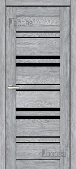 Дверне полотно СМАРТ ПВХ С 017 ВG (чорне скло), шт