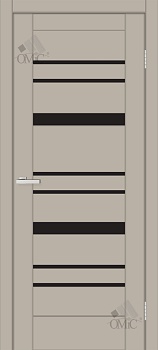 Дверне полотно Rino 02 (чорне скло) 40мм ПВХ, шт