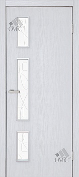 Дверне полотно Соло ПВХ (скло сатин з малюнком) 34мм, шт