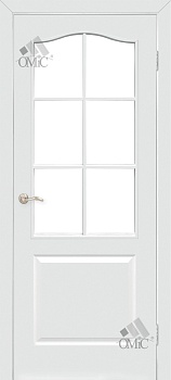 Дверне полотно Класика під скло грунт білий під фарбування 34мм, шт