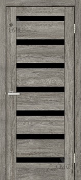 Дверне полотно Rino 07 (чорне скло) 40мм ЕКО, шт