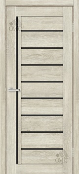 Дверне полотно Lego 07 (чорне скло) 40мм ПВХ   врізка під замок, шт