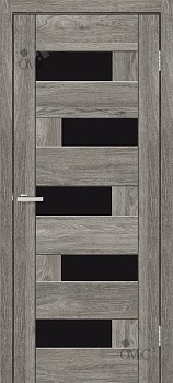 Дверне полотно Rino 16 (чорне скло) 40мм ЕКО, шт