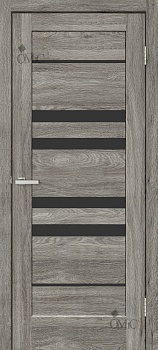 Дверне полотно Rino 06 (чорне скло) 40мм ЕКО, шт