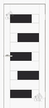 Дверне полотно Rino 16 (чорне скло) 40мм ПВХ, шт