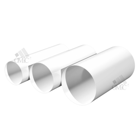 Пластиковий повітропровід круглий ТМ ОМИС д100/1500мм білий, шт