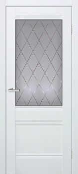 Дверне полотно Валенсія (скло сатин з малюнком) 40мм ПВХ, шт