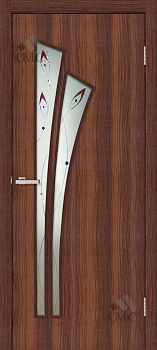 Дверне полотно Пальма ПВХ (скло сатин з малюнком) 34мм, шт