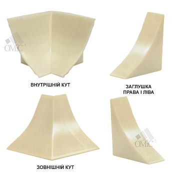 Комплект фурнітури ТМ ОМіС до плінтуса для стільниці LB-23 (кмпл), кмпл.