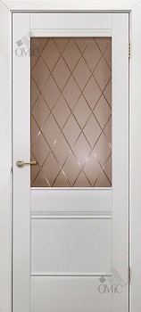 Дверне полотно Валенсія (скло сатин бронза з малюнком) 40мм ПВХ, шт