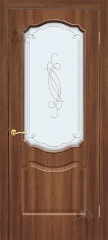 Дверне полотно Прима зі склом сатин малюнок 34мм ПВХ, шт