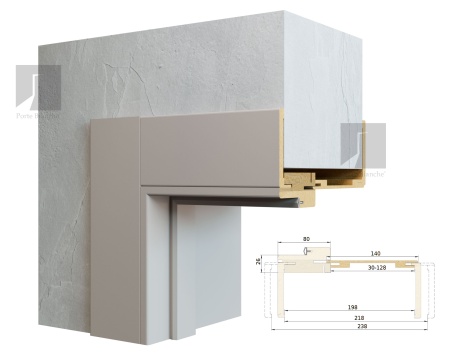 Добір телескоп 140х10мм у зборі з коробом компланарним колір 3PU 7047
