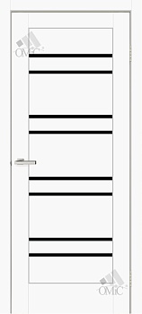 Дверне полотно Rino 01 (чорне скло) 40мм ПВХ, шт