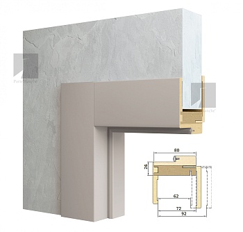 Комплект погонажу TM PB МОНОкомпл ТЕЛ зар 45*Д/40 [ктм сосна мдф 80х37,лт80х35 2,5шт, л80х10 2,5шт] PU (фарба поліуретан) (кмпл.) , кмпл.