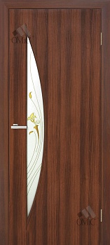 Дверне полотно Парус ПВХ (скло сатин з малюнком) 34мм, шт