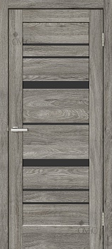 Дверне полотно Rino 02 (чорне скло) 40мм ЕКО, шт