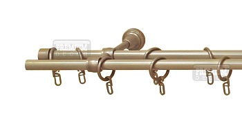 Карниз ТМ PD 16мм подвійний без наконечників 1,6м, кмпл.