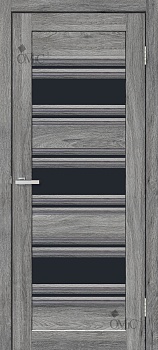 Дверне полотно Dora 03 (чорне скло) 40мм ПВХ, шт