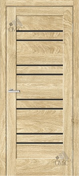 Дверне полотно Rino 01 (чорне скло) 40мм ЕКО, шт