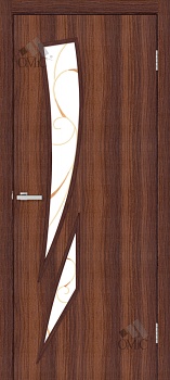 Дверне полотно Фієста ПВХ (скло сатин з малюнком) 34мм, шт