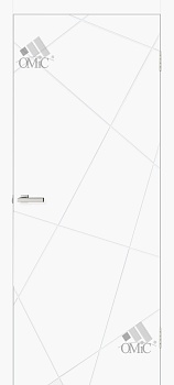 Дверне полотно Геометрія 03 глухі 40мм з фрезеруванням, шт