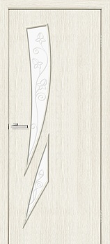 Дверне полотно Фієста ЕКО (скло сатин з малюнком) 34мм, шт